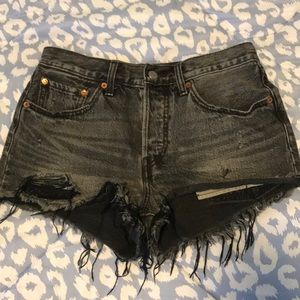 Black Levi Jean Shorts